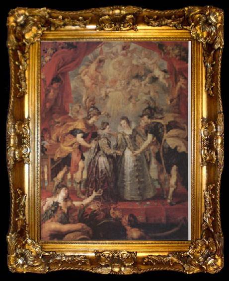 framed  Peter Paul Rubens The Exchange of Princesses (mk05), ta009-2